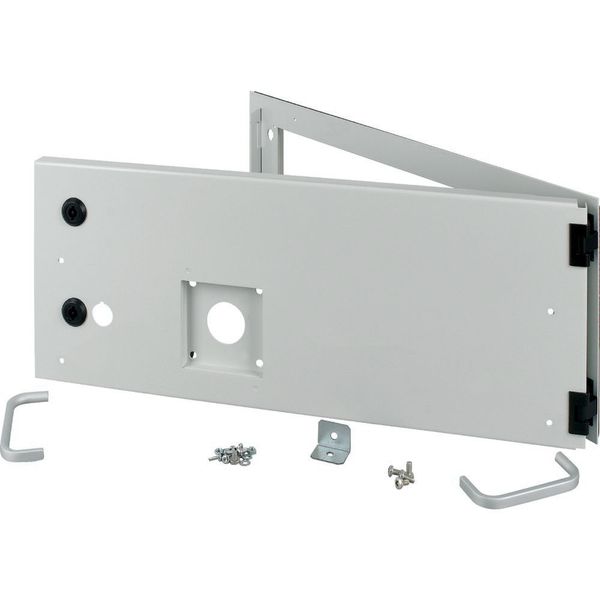 XMW0906CDV-NZM Opening metal front plate for drawer, NZM, ventilated, IP31, H=225mm, grey image 4