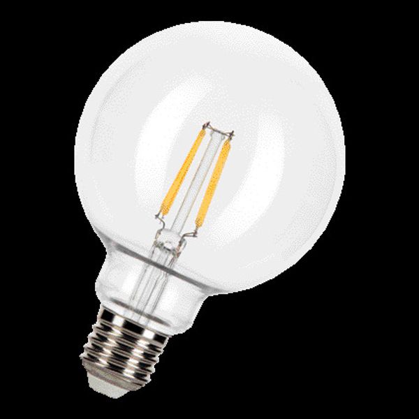 LED Filament Safe G95 E27 4W 2700K PC Clear image 2