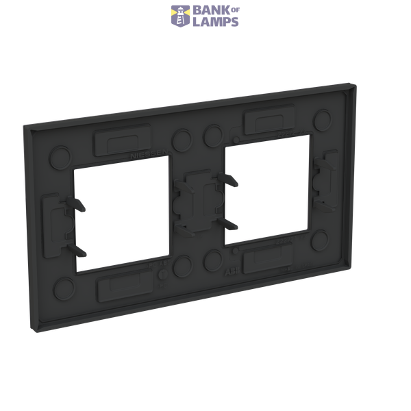 Frame 2-gang / 2+2-modules - Niessen logo - S - Tacteo Black image 2