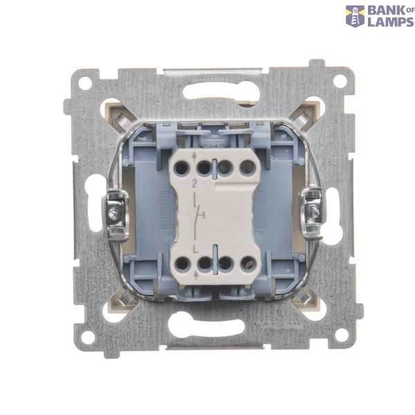 Momentary single switches with key - two positions ''0-1'', Gold matt, metalic, 5A image 1