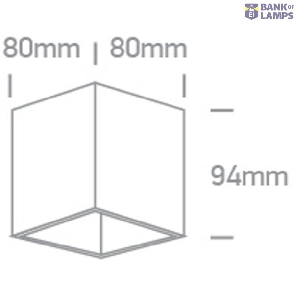 BLACK GU10 10W SQUARE 100-240V image 2
