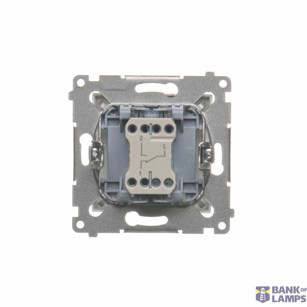 Single button for switches and push buttons, Silver matt, metalic image 1