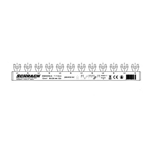 Busbar, 6 x MCB 1+N, 4-pole, 12MW, 10mmý, (The price is shown without markup on metals. Request a quote for accurate information) image 1