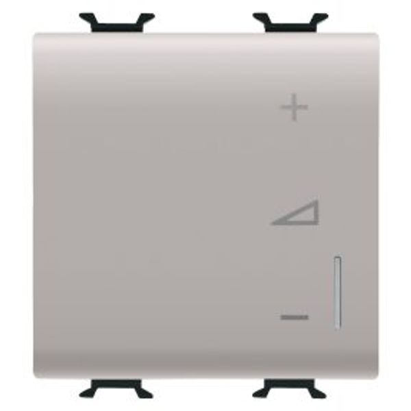 UNIVERSAL ELECTRONIC REGULATOR - PUSH-BUTTON - 230V ac 50/60Hz - 2 MODULES - NATURAL SATIN BEIGE - CHORUSMART image 1