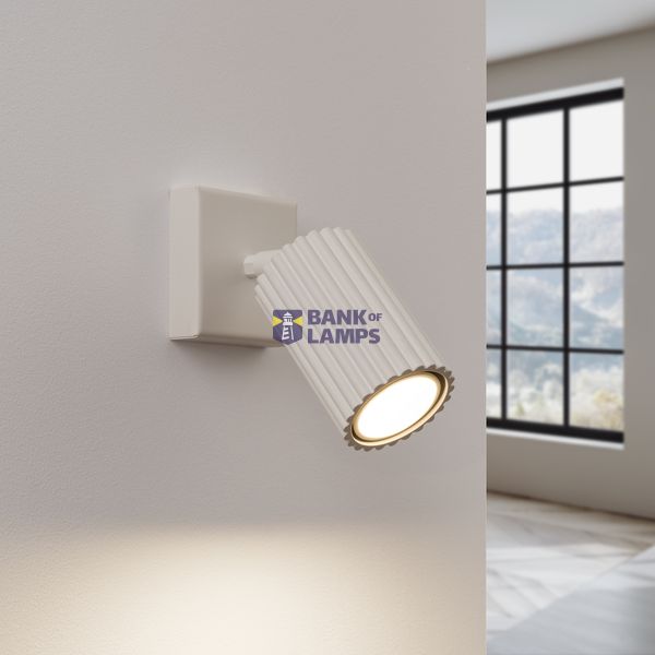MINIMALIST BEIGE WALL LAMP WITH ADJUSTABLE REFLECTOR FROM THE KARBON SERIES image 5