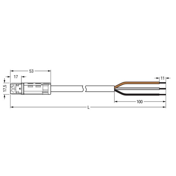 pre-assembled connecting cable Eca Plug/open-ended brown image 7