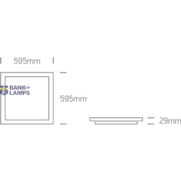 WHITE 40W CW 60x60cm RECESSED PANEL IP20 230V BACKLIT image 4