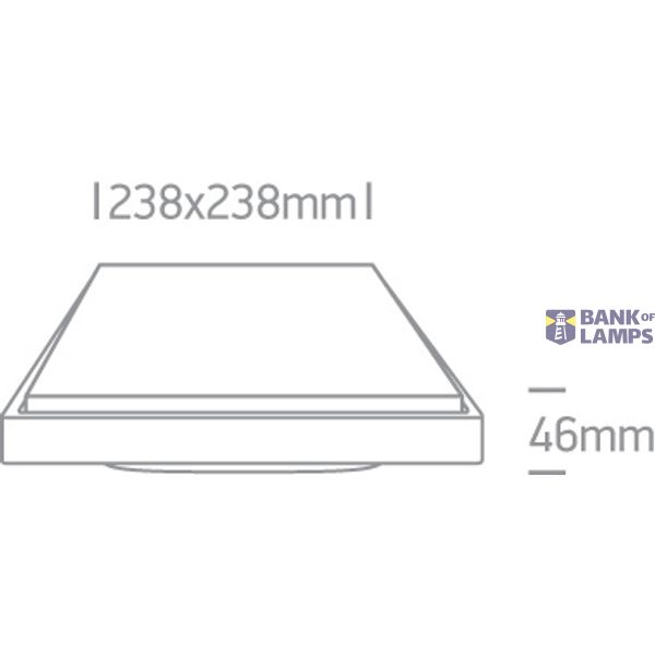 ANTHRACITE PLAFO 20W WW IP54 230V image 4
