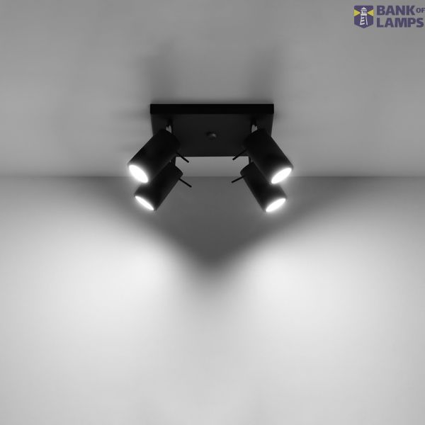 CEILING LAMP RING 4 BLACK GU10 4X40W IP20 image 5