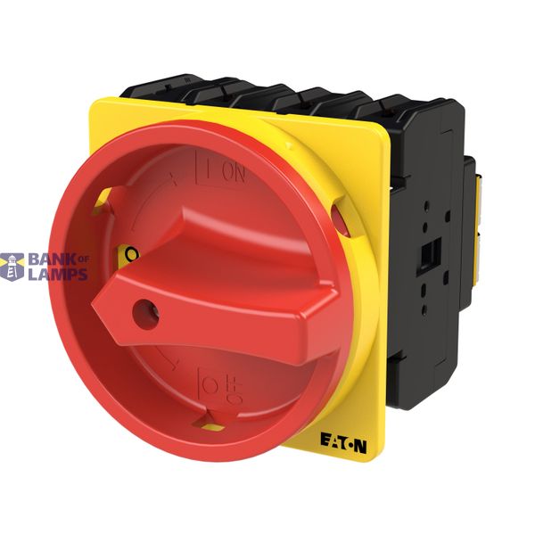 P3 Main switch, 80 A,Flush mounting, 4 pole, Form EA/SVB, Red, Door co image 1