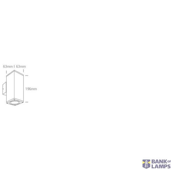 WHITE WALL 2xGU10 10W IP54 100-240V image 2