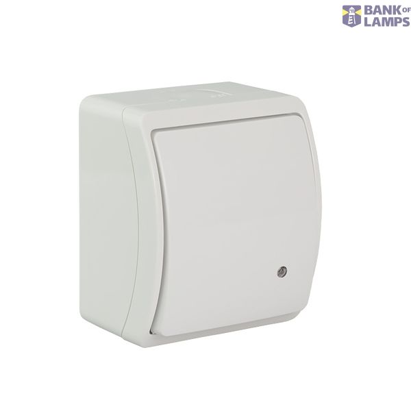 VW-1L Koala Single Pole Switch with illumination surface mounted IP44 white VW 151-51 image 1