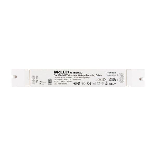 DALI dimmable source 75W, DC24V/3.12A, IP20, plastic image 1