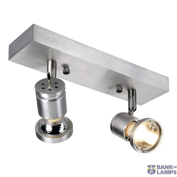 SOUVEREEN II QPAR51,wall and ceiling light, brushed aluminium, spot, max. 75W image 1