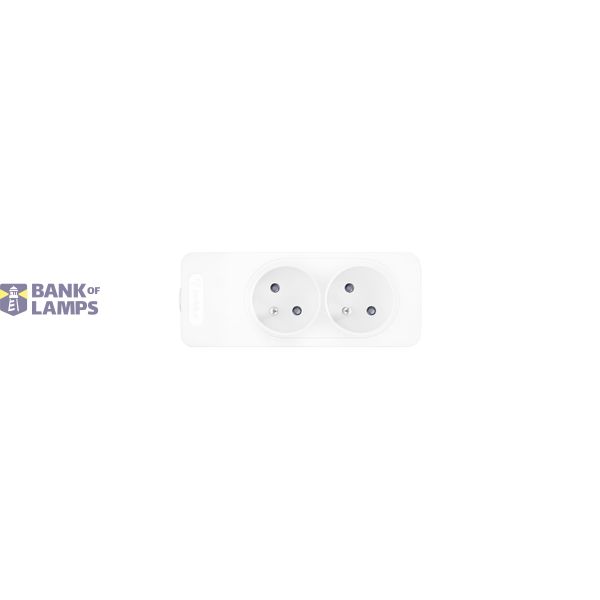 2-position pin extension cord with shutter, without cable, white image 1