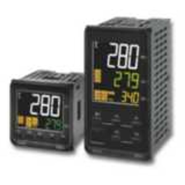 Temp. controller, PRO, 1/8 DIN (96x48mm),1 x Valve OUT + Pot.,4 AUX,EV E5EC3065M image 2