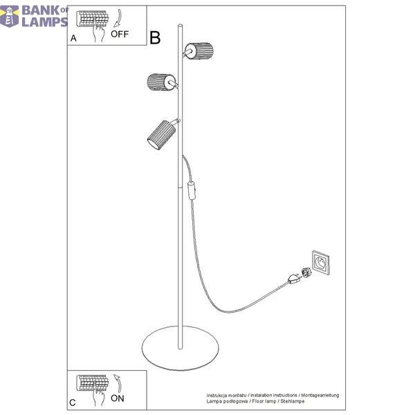 Floor lamp KARBON 3 black image 10
