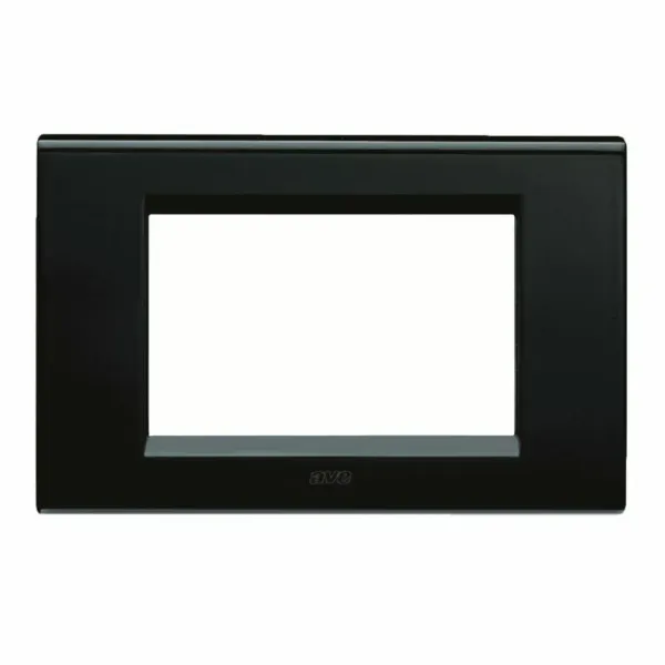 DIE-CAST PLATE GLOSSY BLACK 3 GANGS image 1