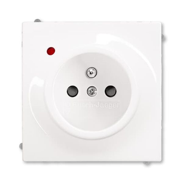 5599B-A0235774 Outlet with pin, overvoltage protection ; 5599B-A0235774 White image 1