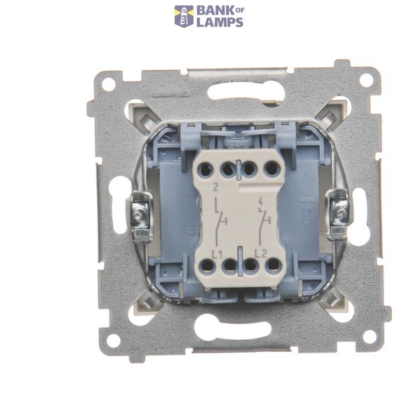 IP44 socket outlet with Schuko earthing, shutters and frame seal - transparent flap, (module), 16A, 250V, Screw, Silver matt, metalic image 1
