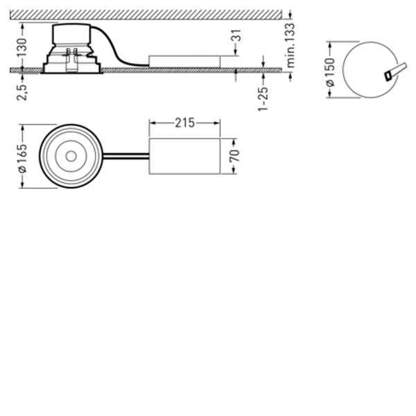 Downlights Sonnos HCL Lens White around ETDD8 26W 2700lm Very Wide Flood (VFL) IK06 3 SDCM 9002043451 image 1