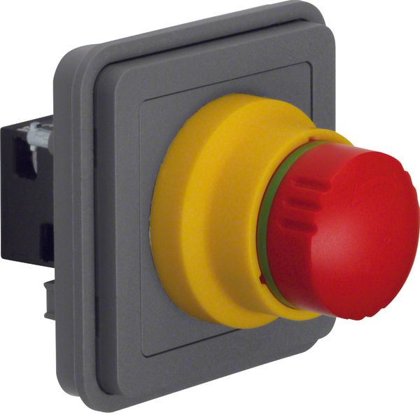 SAF.EMERGNCY push-b. insert, NCcontact+NO contact surf.-/flush-mtd, W. image 1