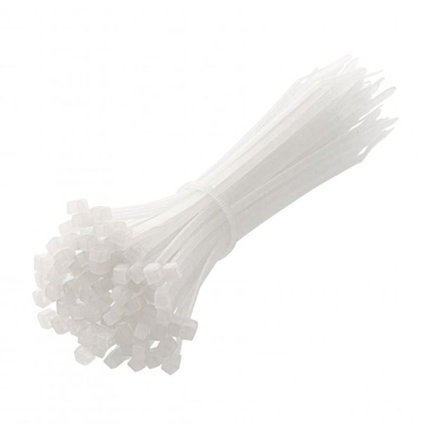 Nylon ties 2,5 x 140 mm, 100 pcs., white image 1