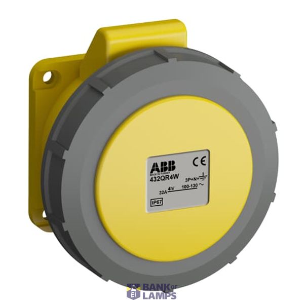432QR4W Panel mounted socket image 1