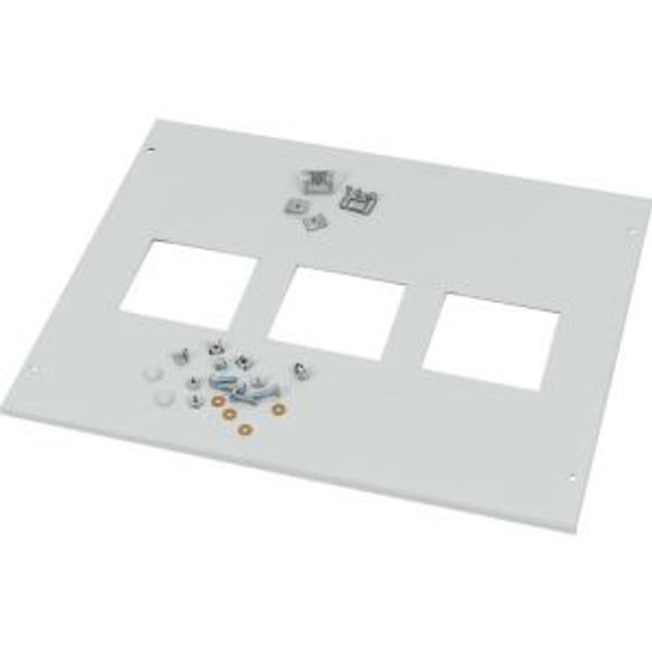 XMN242404CV Front cover, +mounting kit, for NZM2, vertical, 4p, HxW=600x425mm, grey image 2