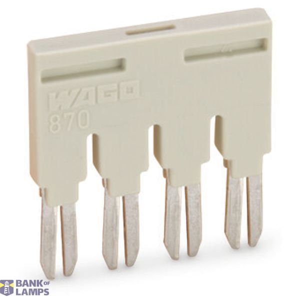 Push-in type jumper bar;insulated;4-way;light gray image 2