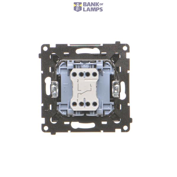 Double angled Keystone IT/telephone socket cover with descriptive field, (cover), Simon 24, IP20/IP44, graphite mat image 1