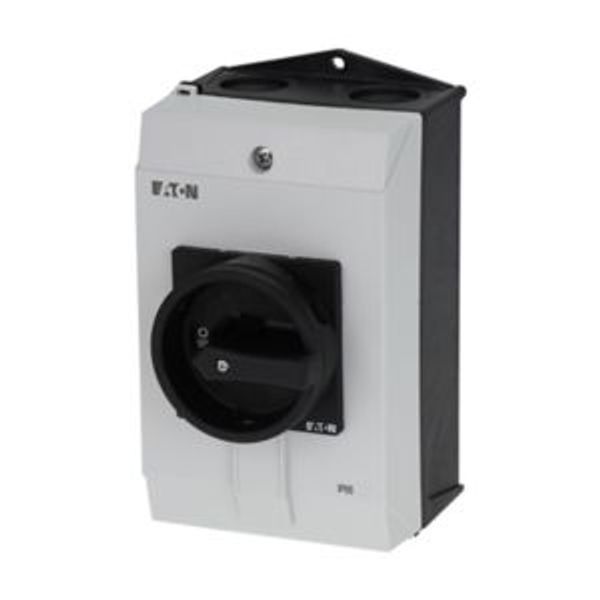 Main switch, P1, 40 A, surface mounting, 3 pole, STOP function, With black rotary handle and locking ring, Lockable in the 0 (Off) position image 4