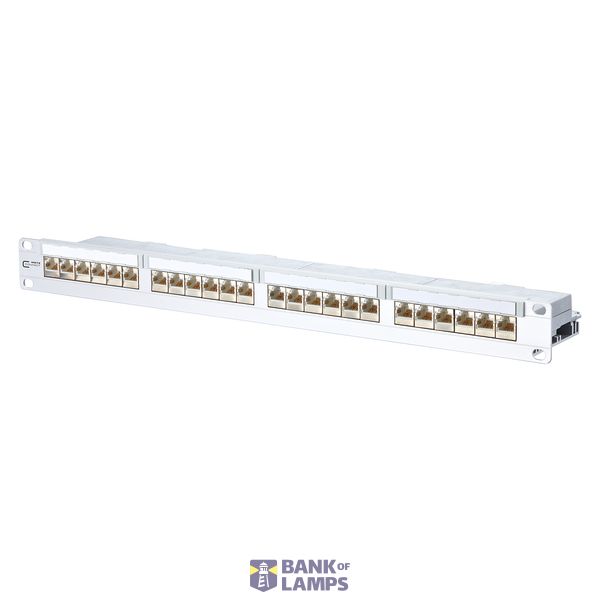 E-DAT C6 24x8(8) 1RU modular LSA Cat.6 patch panel image 1