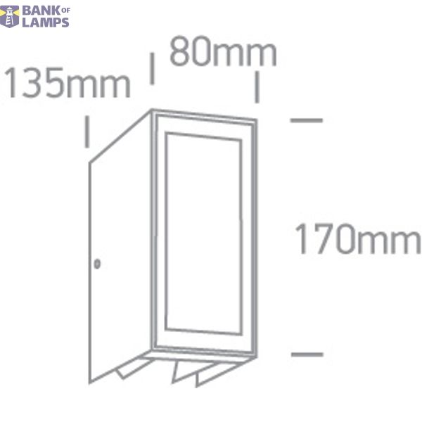 ANTHRACITE WALL 9W WW IP54 230V image 3