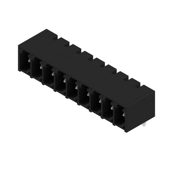 PCB plug-in connector, male header, closed side, THT/THR solder connection, 3.81 mm, Number of poles: 9, 90°, Solder pin length (l): 3.2 mm, tinned, black, Box image 4
