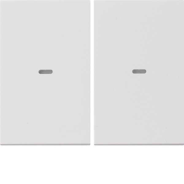Cover for 2gang for push-button module, clearlenses, K.1, p. white glo image 2
