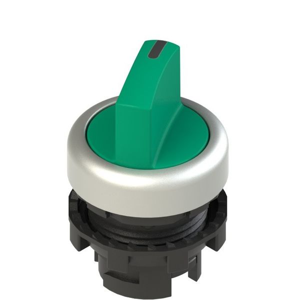 Illuminated short handle selector, 2 positions green with marking image 1