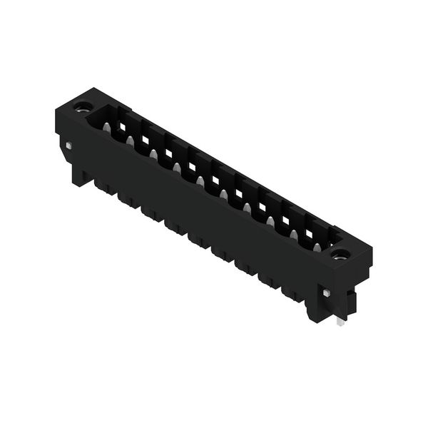 PCB plug-in connector, male header, Solder flange, THT/THR solder connection, 5.08 mm, Number of poles: 10, 180°, Solder pin length (l): 1.5 mm, tinned, black, Box image 2
