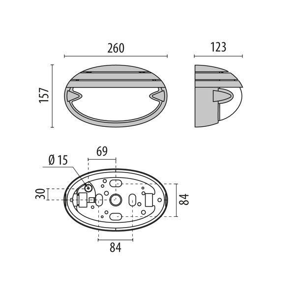 CHIP OVAL 25 LED GRILL 4000K BLACK 6.5W image 4