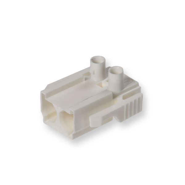 Coupler 2-p plug, wht image 1