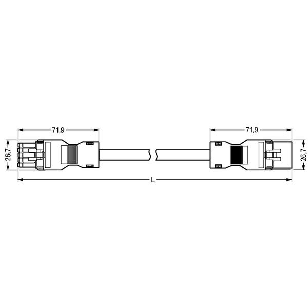 pre-assembled interconnecting cable Eca Socket/plug blue image 3