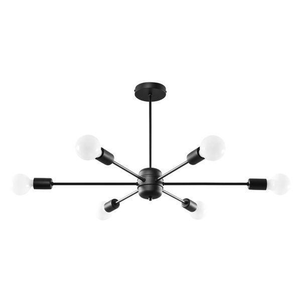 LANGO 6 BLACK CHANDELIER E27 6X60W IP20 image 1