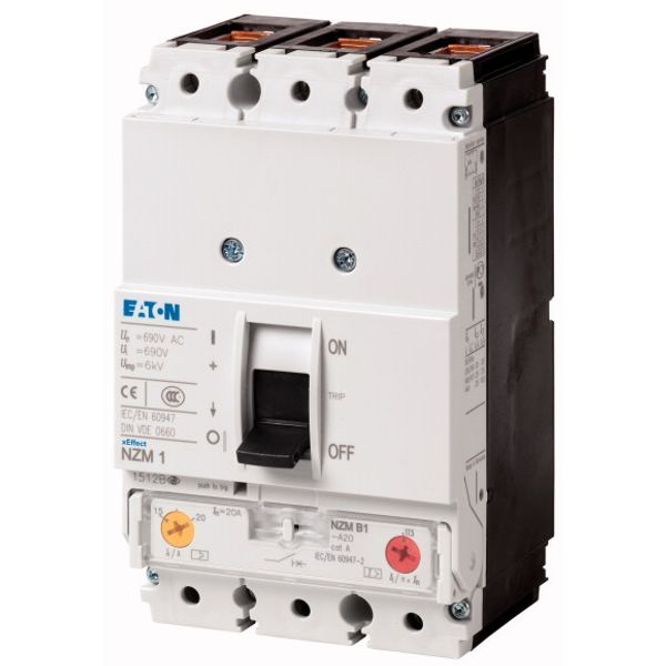 NZMB1-A25-NA Circuit-breaker, 3p, 25A image 1