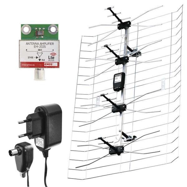 Outdoor Antenna EMOS EM-025, 0–100 km DVB-T2 image 1