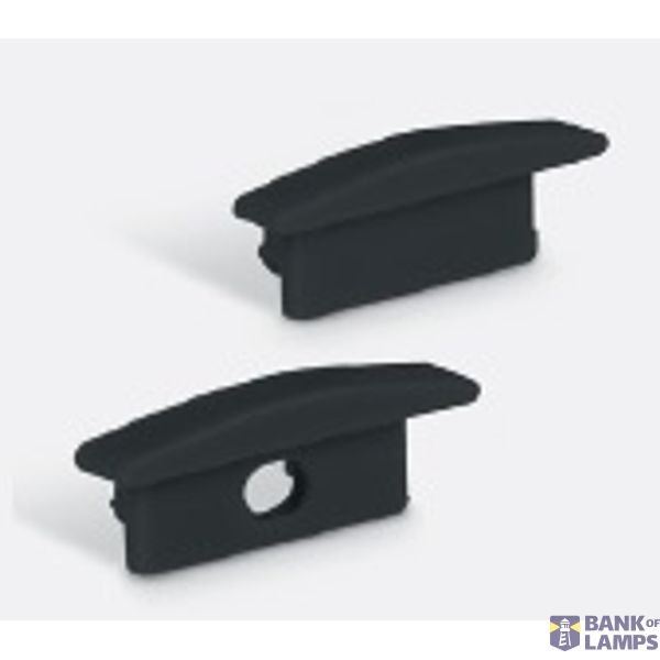 BLACK RECESSED PROFILE 2m + PC opal diffuser image 1