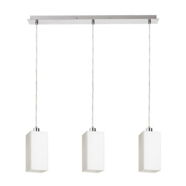 LIZ III 60 pendant opal-colored glass/matt nickel 230V LED E27 3x15W image 1