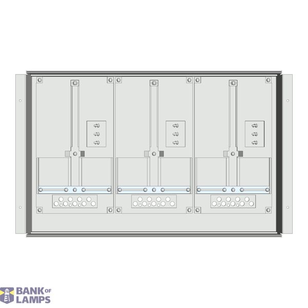 Meter box insert 1-row, 3 meter boards / 9 Modul heights image 1