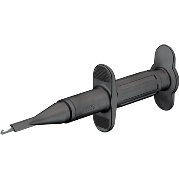 Clamp test probe, black, max. 0.9 mm, L 122 mm, CAT III, socket 4 mm, 66.9116-21 image 1