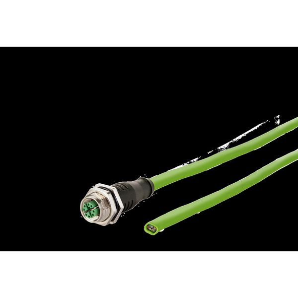 M12 Industrial Ethernet cable, X-coded, 5.0 m, M12 jack straight - fre image 2