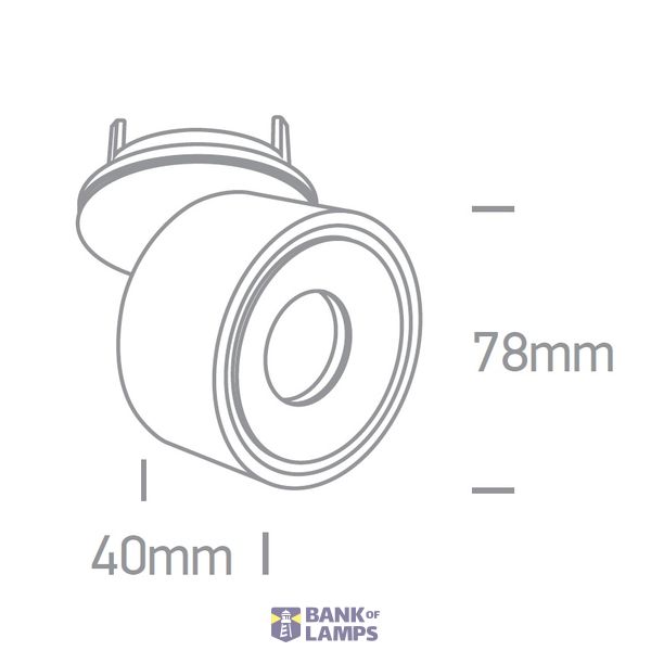 BLACK 12W WW IP20 45deg 230V DARK LIGHT image 2